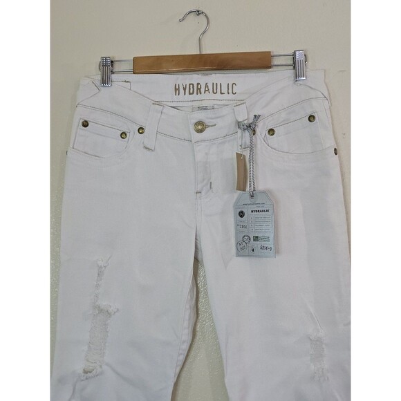 Hydraulic Curvy Lola Fit Jeans Womens Size 11/12 Bootcut White Y2K Juniors - Picture 4 of 13